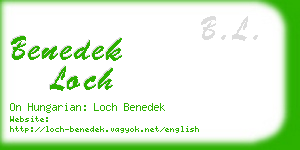 benedek loch business card